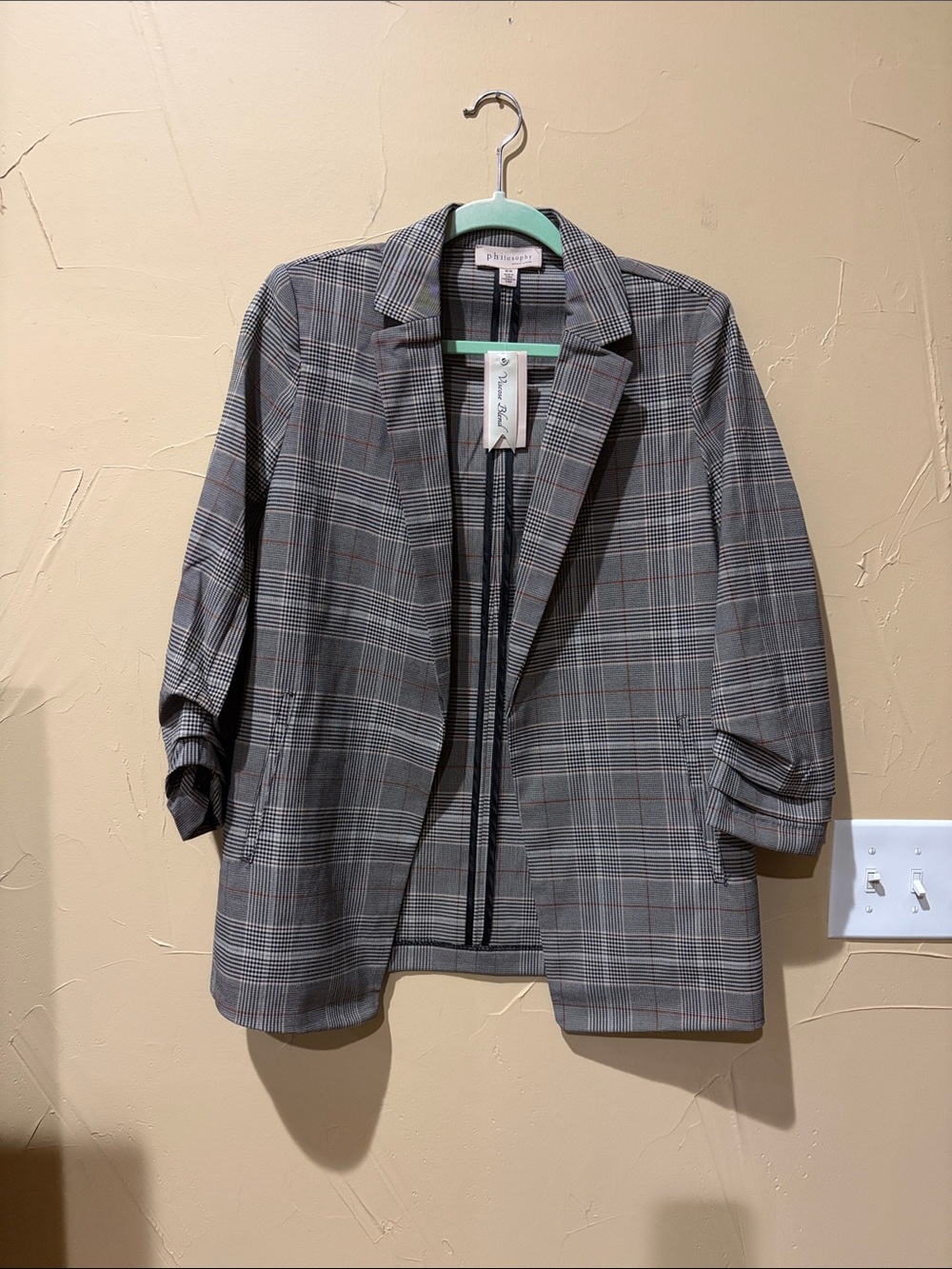 NWT Philosphy Plaid Relaxed Blazer